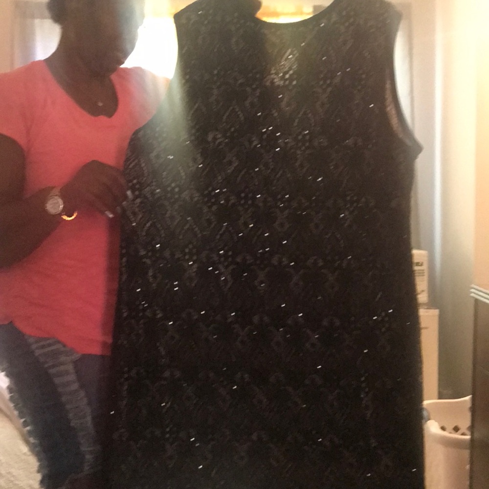Black and nude evening dress